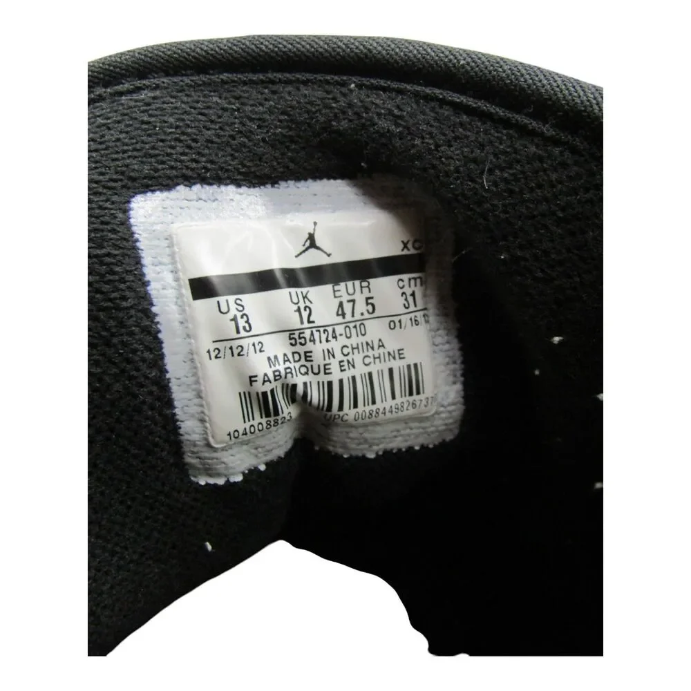 Nike Air Jordan 1 Mid Triple Black 554724-010 Men's Shoes Size 13